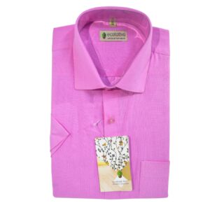 ecotattva-khadi-cotton-shirts-for-men-pink-half-sleeves